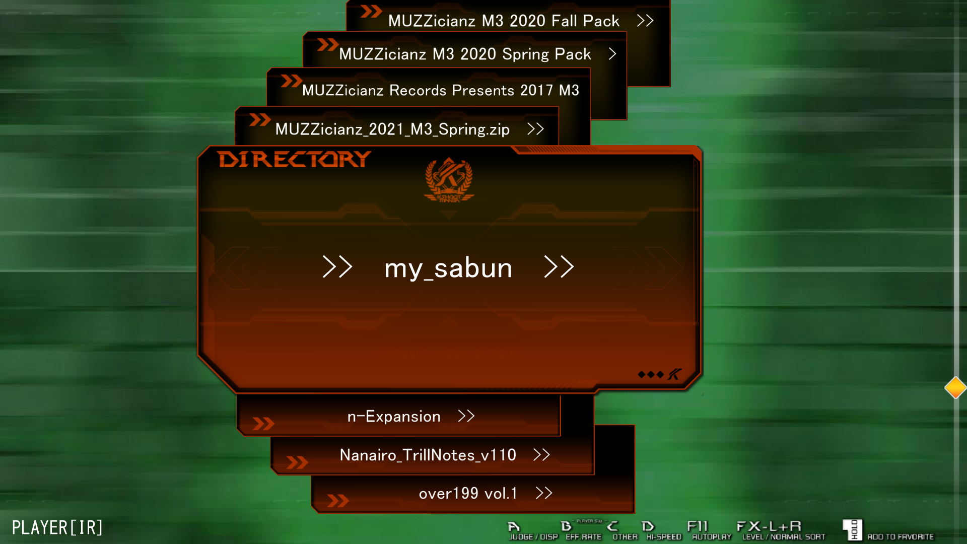 选曲界面的 my_sabun 文件夹