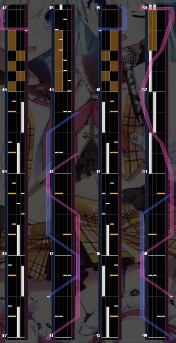 炎夏の音[EXH] 副歌谱面截图